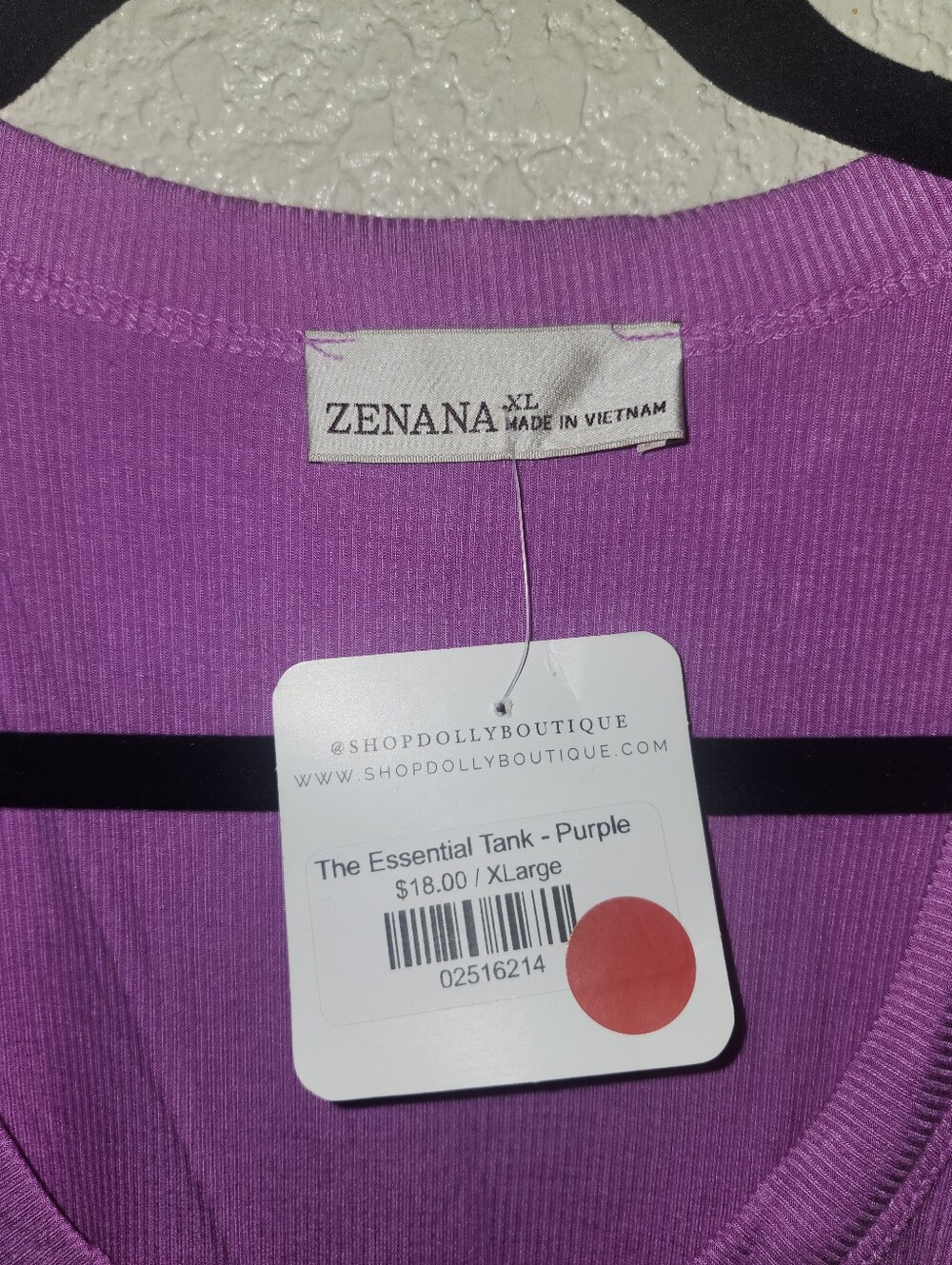 💜NWT Zenana "The Essential Tank" in "Purple" or "Bright Mauve" Rayon/Spandex XL - Picture 3 of 6